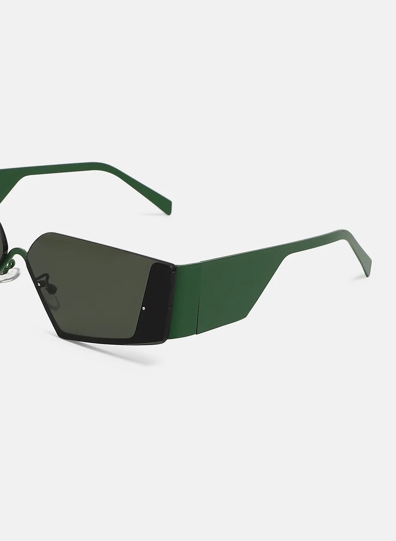 Haute Sauce Women's The Electra Shield Sunglass - Jungle Green