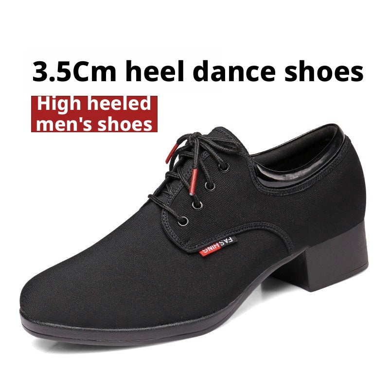 Wupa Men's Modern Dance Shoes Oxford Cloth High Heel Soft Sole - Image 1