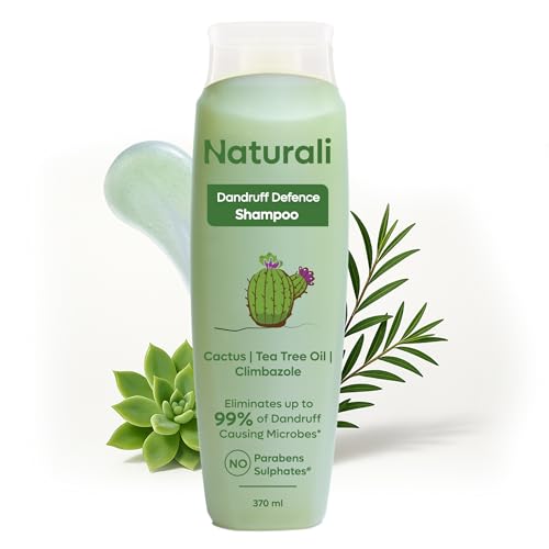 Naturali Australian Tea Tree Non-Drying Dandruff Defence Shampoo 370 ml | Removes Dandruff from Source | Soothes Itching, Irritation | Strong & Smooth Hair | For Men & Women | No Sulphate No Paraben - Image 1