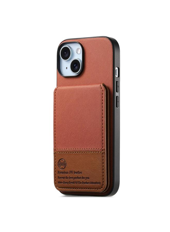 S-TOP Case For iPhone 15 Twill Fabric Leather Vertical Flip RFID Card Bag Phone Case - Image 2