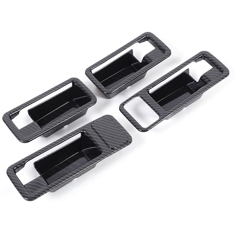 Hudiriy Car Door Inner Handle Panel Frame Cover Stickers Decals Compatible with Compatible with Ineos Grenadier 20202025 Interior Door Bowl Frame Trim Protection Accessories Carbon Fiber Pattern - Image 2