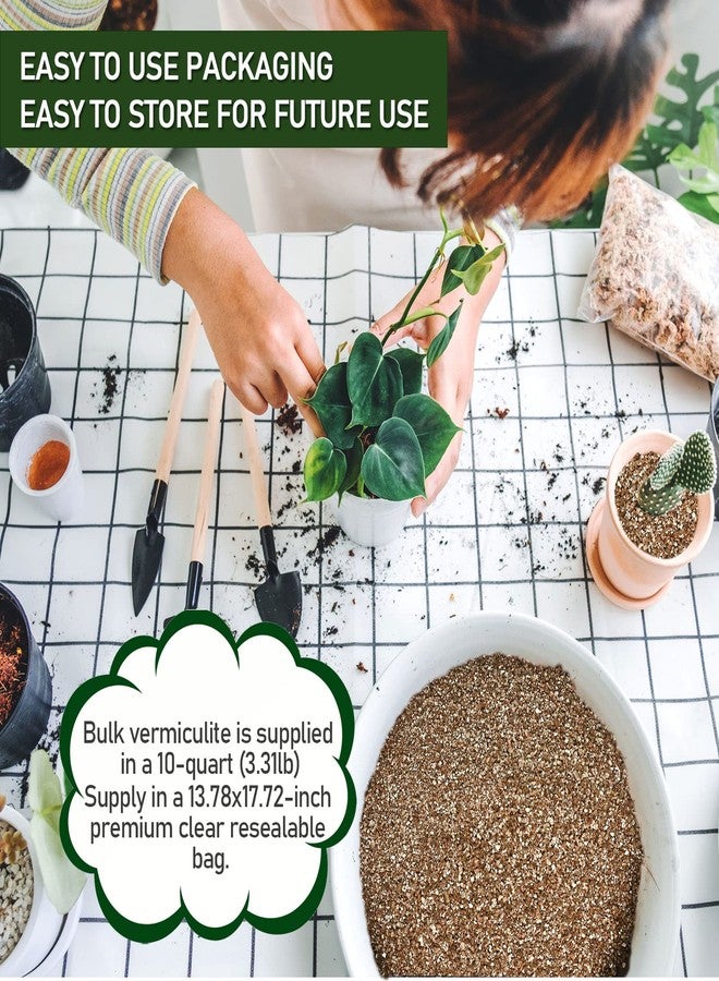 Gerta 10QT Horticultural Vermiculite Bulk, Organic Vermiculite for Plants, Course Grade Vermiculite for Gardening, for houseplants, for Mushrooms, to Maintain Soil Moisture and Plant Growth(2-4mm) - Image 5
