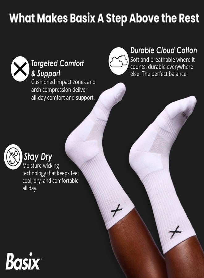 Odd Sox جوارب أود سوكس باسيكس النسائية - جوارب بيضاء - عبوة من 6 قطع | جوارب ناعمة وداعمة، أساسية للاستخدام اليومي مع راحة فائقة - Image 3