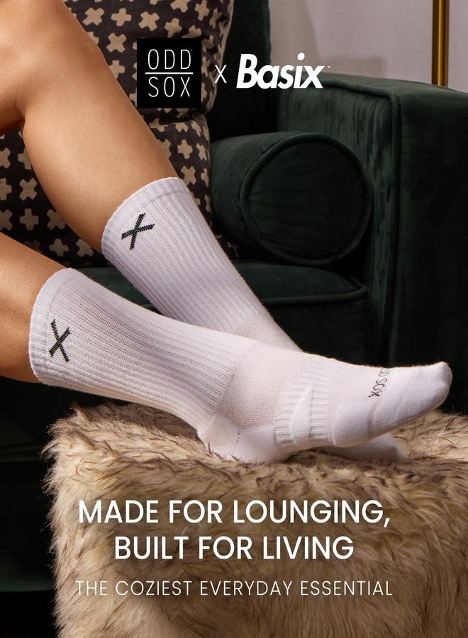 Odd Sox جوارب أود سوكس باسيكس النسائية - جوارب بيضاء - عبوة من 6 قطع | جوارب ناعمة وداعمة، أساسية للاستخدام اليومي مع راحة فائقة - Image 5