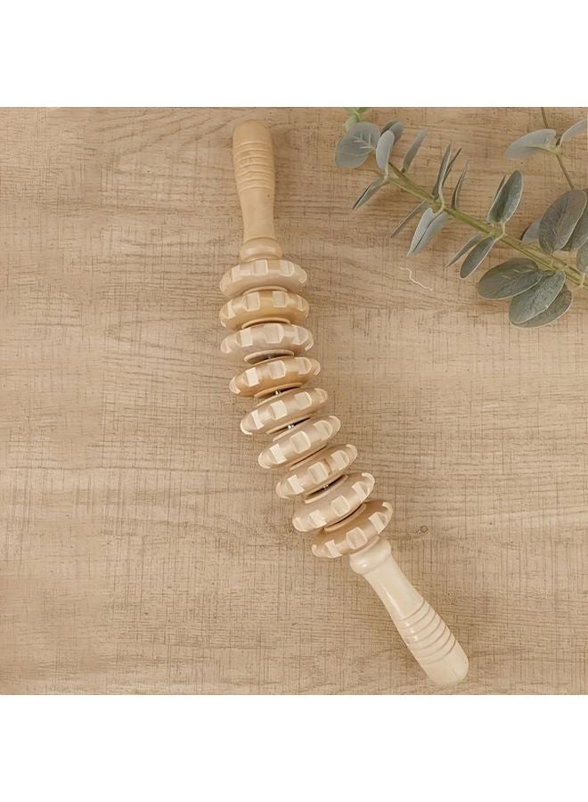 1 قطعة لوحة غوا شا بـ 9 عجلات لتدليك مسارات الطاقة في الجسم بالكامل عن طريق التدحرج والضغط - Image 1