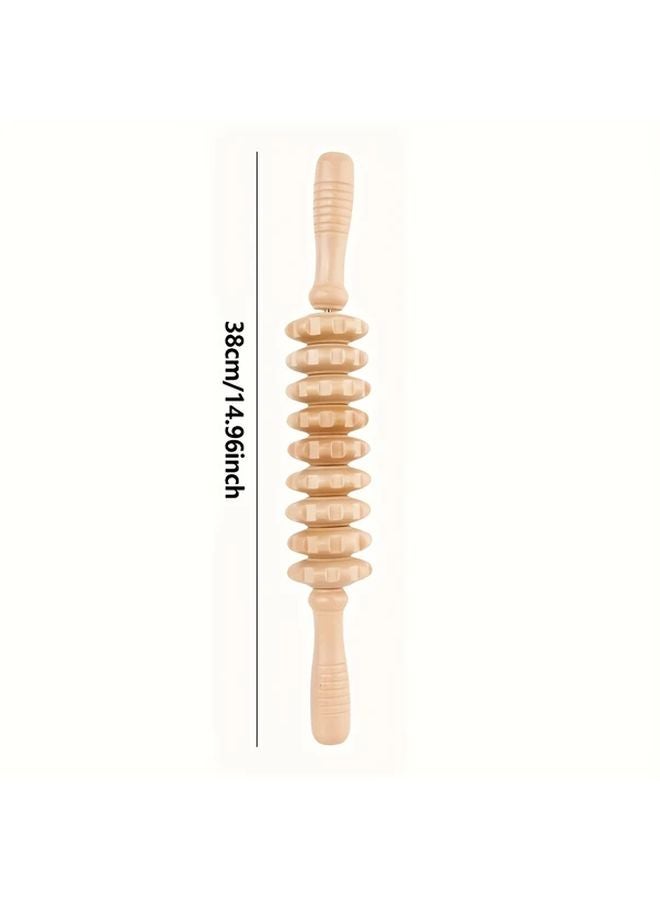 1 قطعة لوحة غوا شا بـ 9 عجلات لتدليك مسارات الطاقة في الجسم بالكامل عن طريق التدحرج والضغط - Image 4