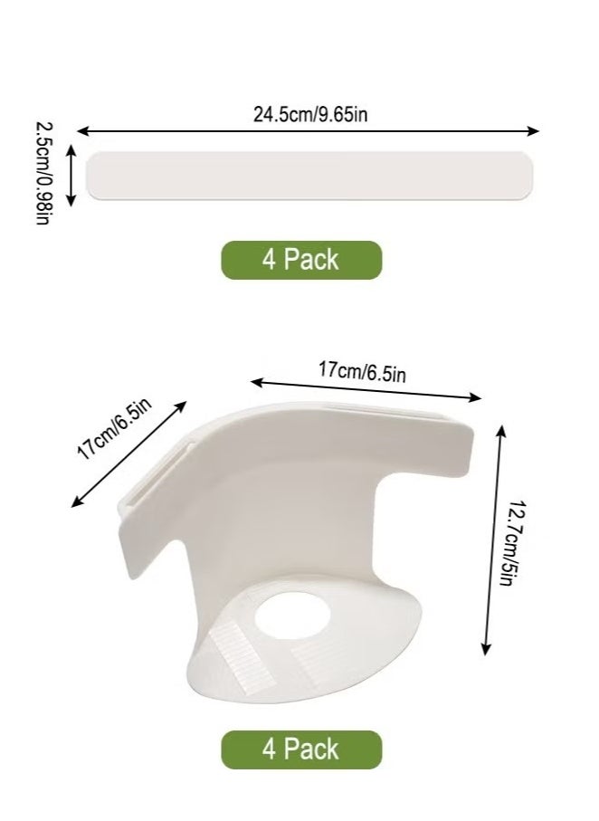 4 Pieces Bed Sheet Holder Set with Lock Strips，Bed Sheet Fastener Clips, equipped with locking strips and anti slip locking clips, suitable for mattresses, and bedding of various sizes