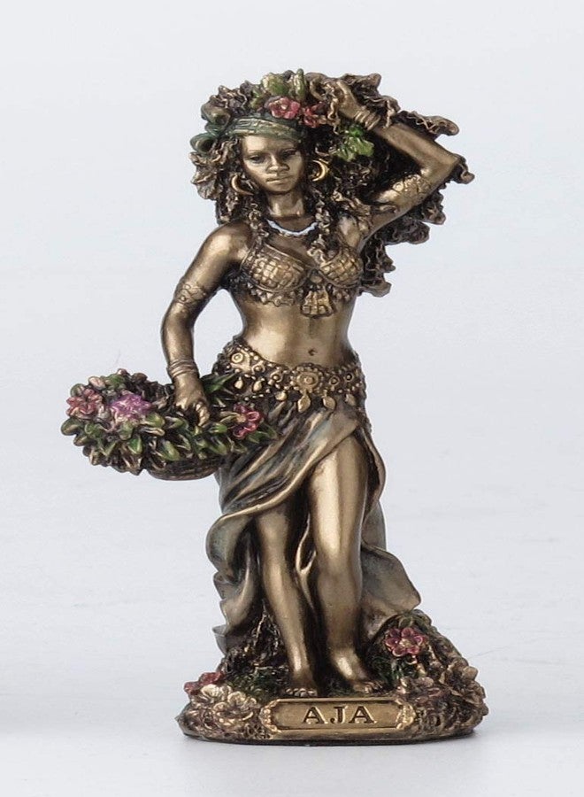 Veronese Design 3 3/4" Aja Santeria Orisha of Forest and Herbs Resin Figurine Hand Painted Bronze Finish - Image 1