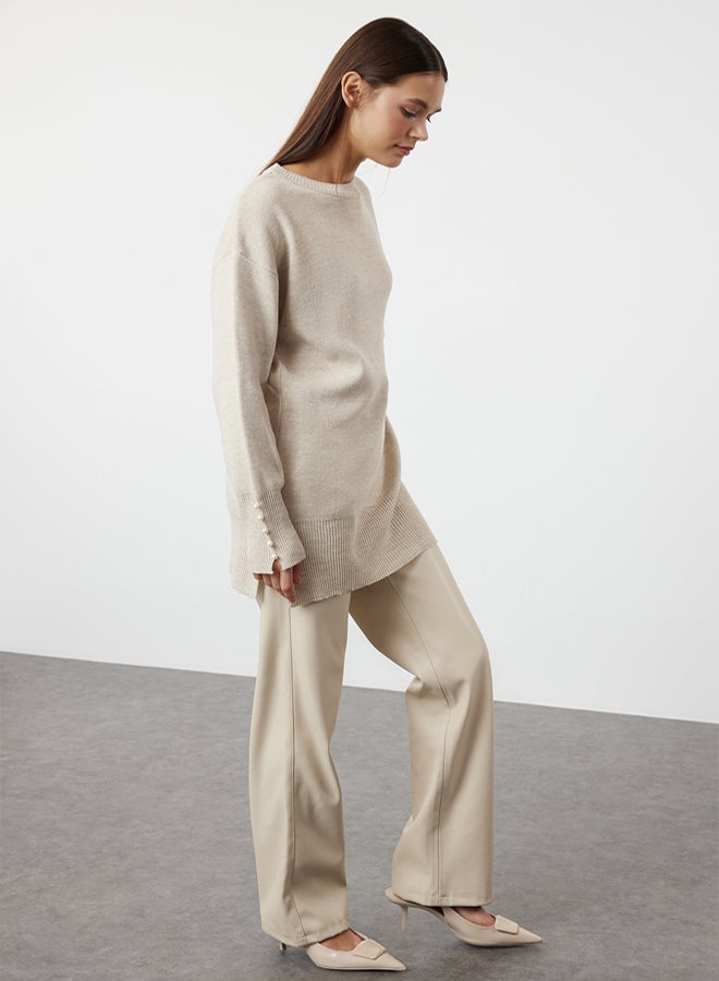 trendyol Stone Pearl Detailed Knitwear Sweater - Image 3