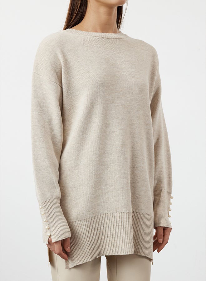 trendyol Stone Pearl Detailed Knitwear Sweater - Image 4
