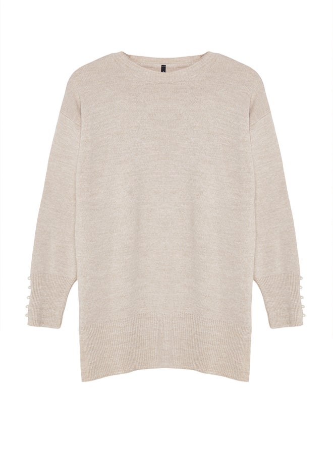 trendyol Stone Pearl Detailed Knitwear Sweater - Image 5