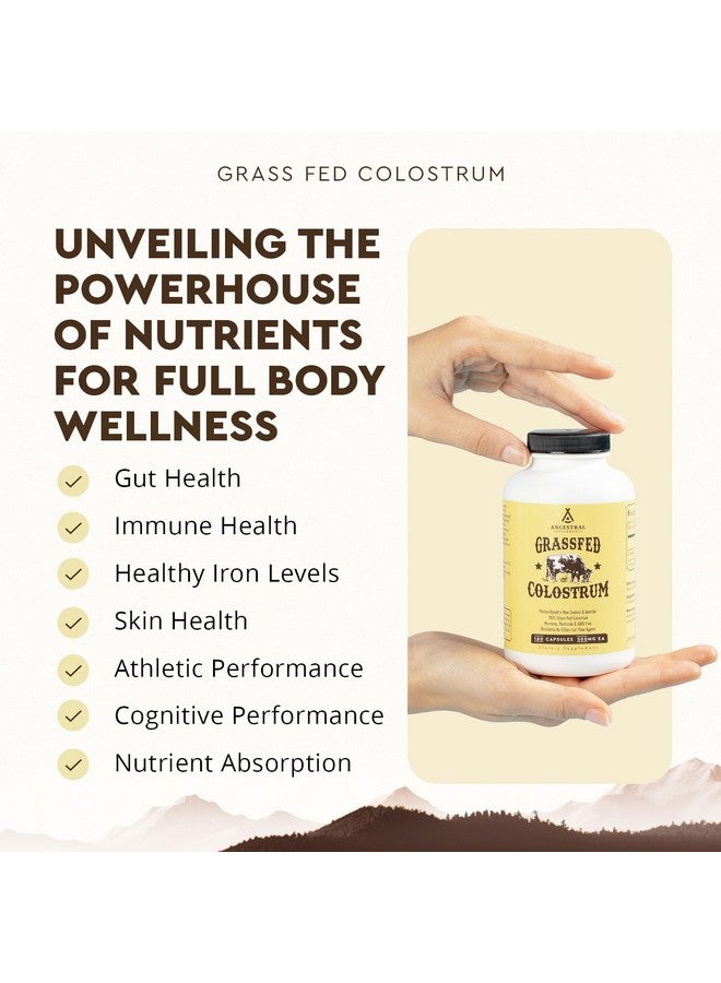 انسيسترال سابليمينتس مكمل غذائي من لبن البقر المُغذّى على العشب من Ancestral Supplements، 3000 ملغ، يُقدّم دعمًا للمناعة ويُعزّز صحة الأمعاء والأداء الرياضي ومستويات الحديد الصحية والنمو والإصلاح، غير مُعدّل وراثيًا، 180 كبسولة - Image 3