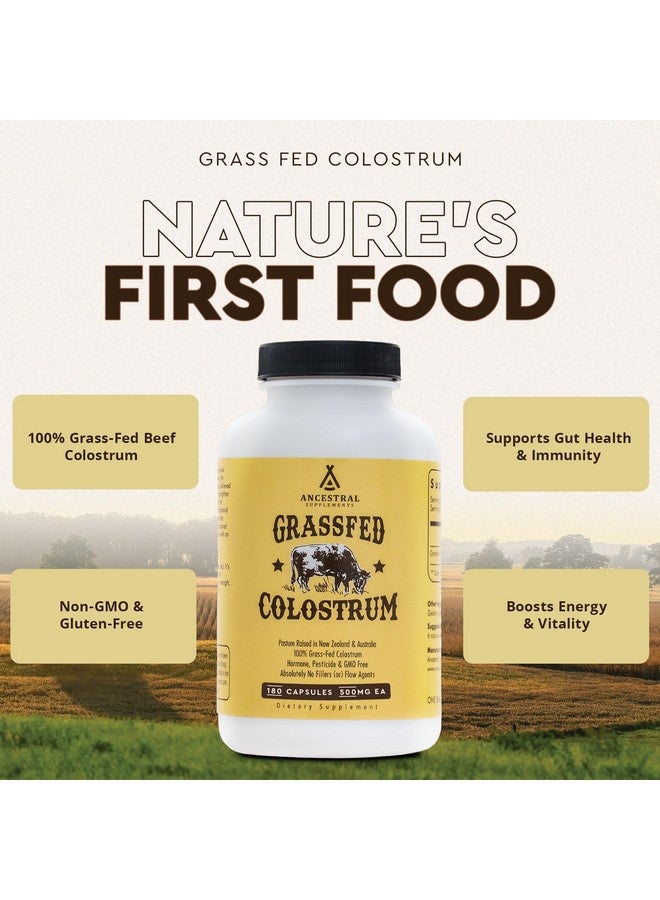 انسيسترال سابليمينتس مكمل غذائي من لبن البقر المُغذّى على العشب من Ancestral Supplements، 3000 ملغ، يُقدّم دعمًا للمناعة ويُعزّز صحة الأمعاء والأداء الرياضي ومستويات الحديد الصحية والنمو والإصلاح، غير مُعدّل وراثيًا، 180 كبسولة - Image 2