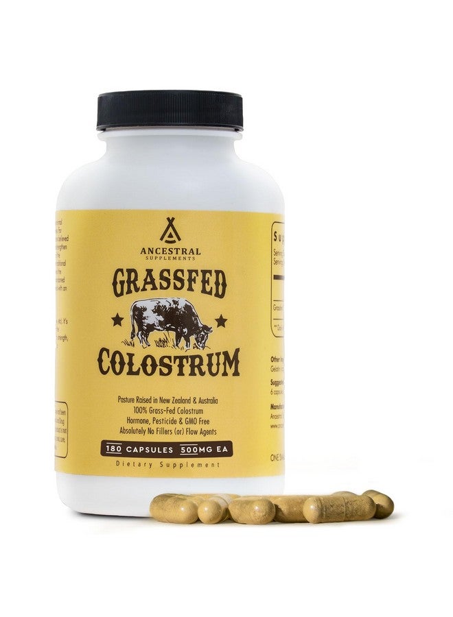 انسيسترال سابليمينتس مكمل غذائي من لبن البقر المُغذّى على العشب من Ancestral Supplements، 3000 ملغ، يُقدّم دعمًا للمناعة ويُعزّز صحة الأمعاء والأداء الرياضي ومستويات الحديد الصحية والنمو والإصلاح، غير مُعدّل وراثيًا، 180 كبسولة - Image 1