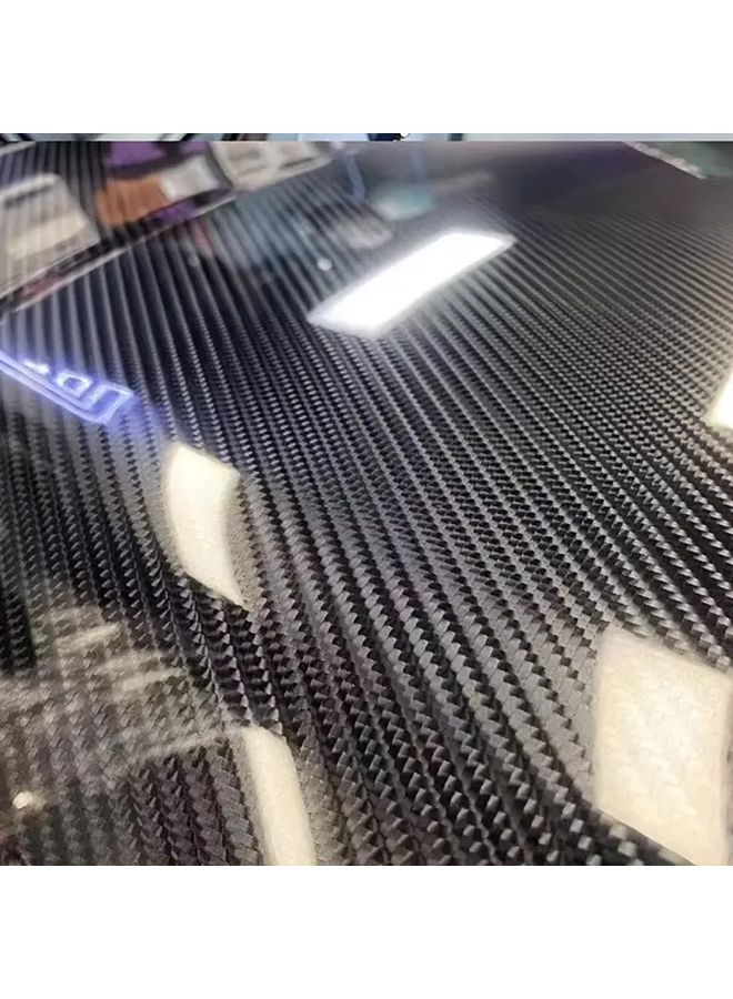 6D Realistic Carbon Fiber Car Vinyl Wrap 7.87x59.06 Inch Easy Application Removable PVC - Image 2