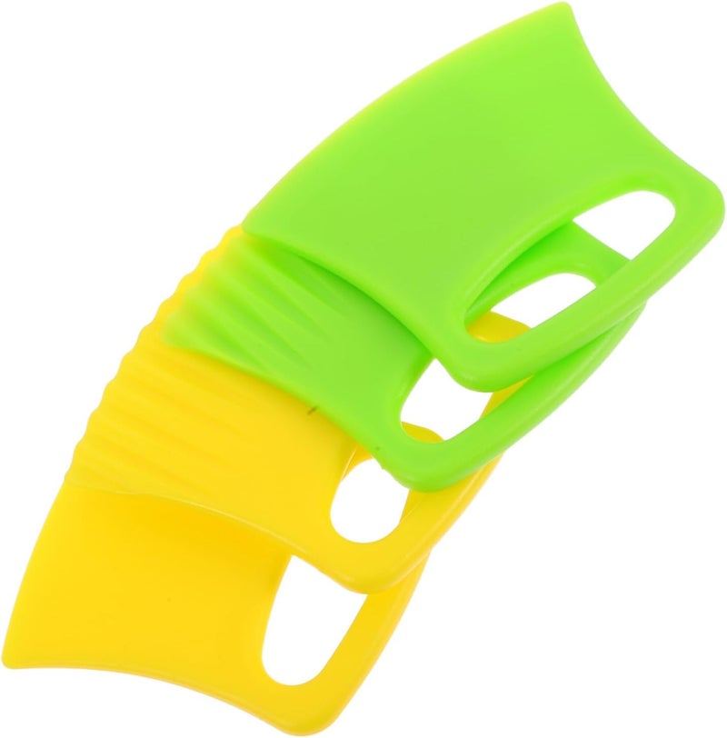 Cabilock 4Pcs Plastic Vegetable Knife Ergonomic Potato Carrot Slicer with Straight and Wavy Blades for Consistent Meal Prep and Home Cooking for Onions Cucumbers and More - Image 1