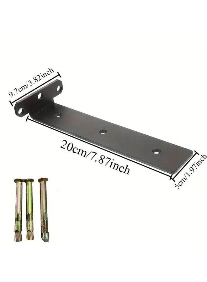 Black Heavy Duty Metal Suspension Bracket Wall Shelf Support Bearing Capacity - Image 4