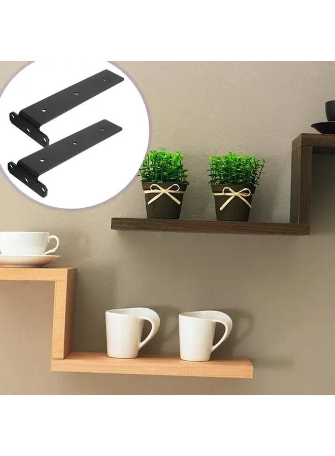 Black Heavy Duty Metal Suspension Bracket Wall Shelf Support Bearing Capacity - Image 5