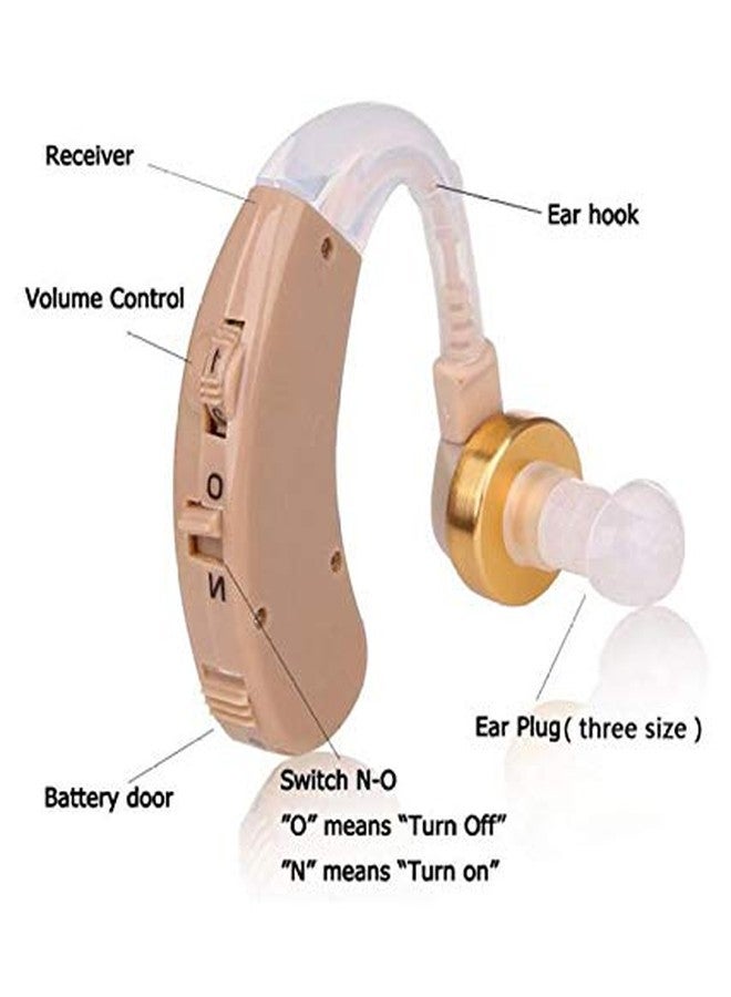 FCS Personal Sound Hearing Amplifier for Seniors & Adults Hearing Loss BTE B-18 Hearing Aid With 6 Garman Made Batteries. - Image 4