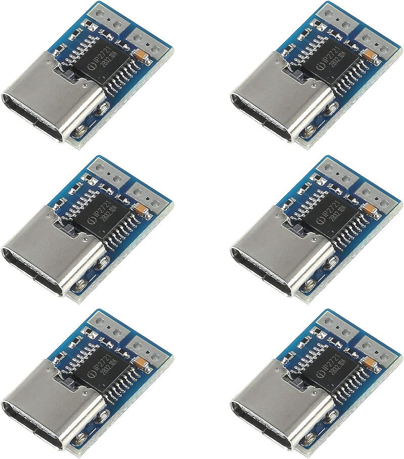 MELIFE 6 Pack MELIFE TypeC USBC PD 12V DC Fixed Voltage Power Trigger Module 5A TypeC Female Input Module - Image 1