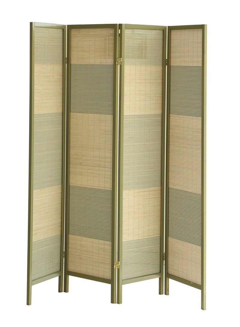 اي اف تي مقسم غرفة من الخيزران بتصميم أنيق - شاشة خصوصية طويلة قابلة للطي لفصل الغرفة بشكل فعال، مقسم جداري محمول قائم بذاته مع شبكة خيزران منسوجة أنيقة، مثالي للاستخدام في المنزل والمكتب. (الزيتون الأخضر) عرفان - Image 4