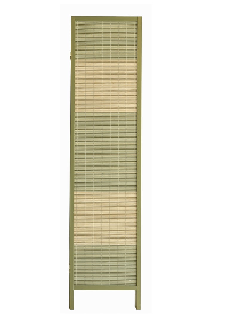 اي اف تي مقسم غرفة من الخيزران بتصميم أنيق - شاشة خصوصية طويلة قابلة للطي لفصل الغرفة بشكل فعال، مقسم جداري محمول قائم بذاته مع شبكة خيزران منسوجة أنيقة، مثالي للاستخدام في المنزل والمكتب. (الزيتون الأخضر) عرفان - Image 5