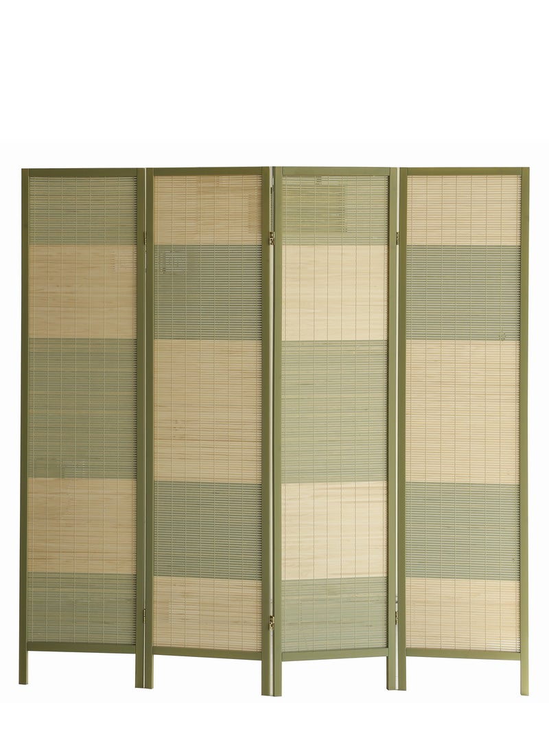اي اف تي مقسم غرفة من الخيزران بتصميم أنيق - شاشة خصوصية طويلة قابلة للطي لفصل الغرفة بشكل فعال، مقسم جداري محمول قائم بذاته مع شبكة خيزران منسوجة أنيقة، مثالي للاستخدام في المنزل والمكتب. (الزيتون الأخضر) عرفان - Image 3