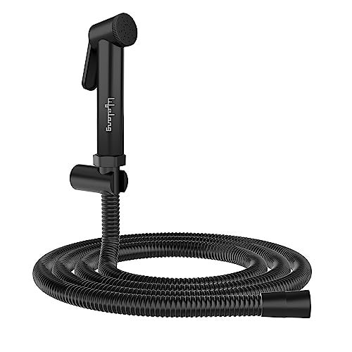 Lifelong Bathroom Water Gun - Jet Spray for Toilet - High Pressure Health Faucet, ABS Handheld Bidet - SS-304 Grade,1 mtr Flexible Hose Pipe & Wall Hook for English Toilet - Black (LLBAHFB01) - Image 1