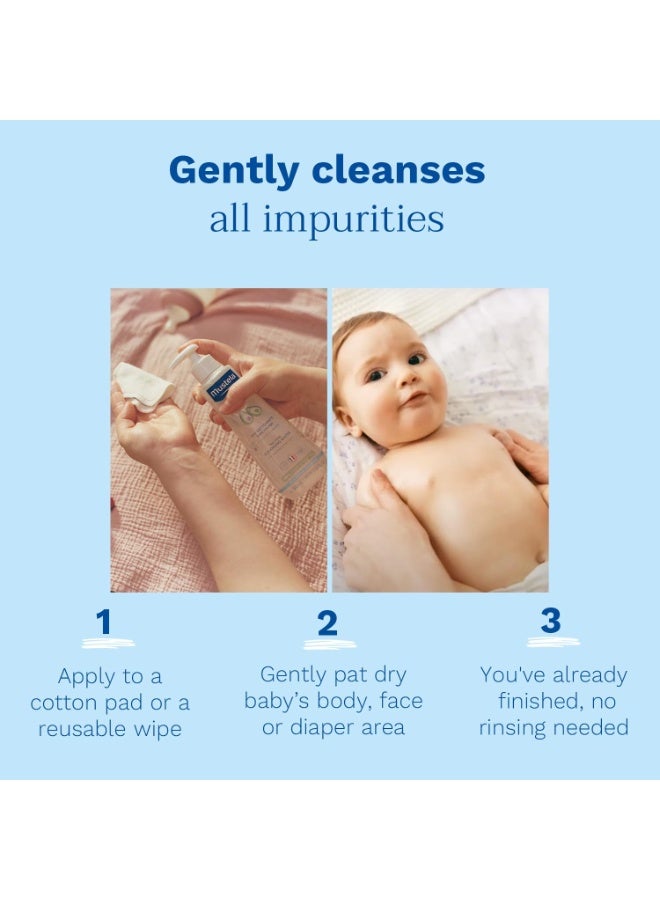 erorex Mustela No Rinse Cleansing Water with Avocado 300ml for Baby Normal Skin 98% Natural Origin - Image 4