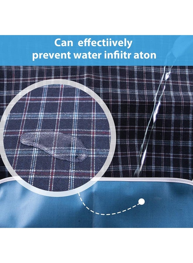 Optifit® Adult Bib, Waterproof & Reusable Dining Protector, Easy Clean, Anti-Oil, Spill-Proof Mealtime Adults Bib for Elderly, Blue - Image 3