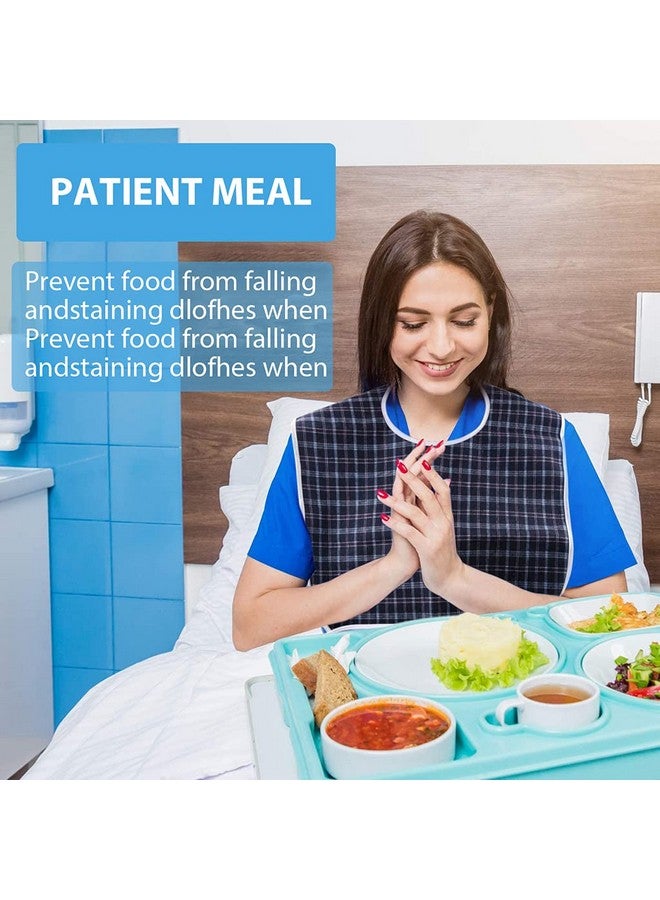 Optifit® Adult Bib, Waterproof & Reusable Dining Protector, Easy Clean, Anti-Oil, Spill-Proof Mealtime Adults Bib for Elderly, Blue - Image 4