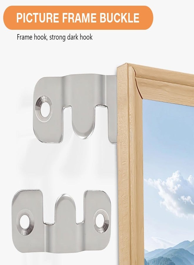 Serplex® 10 Sets Picture Hanging Hardwares, Stainless Steel Split Wall Mounted Interlocking Picture Hangers, Screw Fixed(NOT Included), Hanging Hardware for Certification, Wall Decor, Photo Frame - Image 5