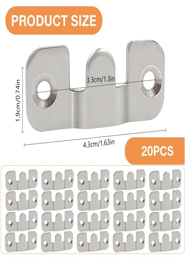 Serplex® 10 Sets Picture Hanging Hardwares, Stainless Steel Split Wall Mounted Interlocking Picture Hangers, Screw Fixed(NOT Included), Hanging Hardware for Certification, Wall Decor, Photo Frame - Image 2