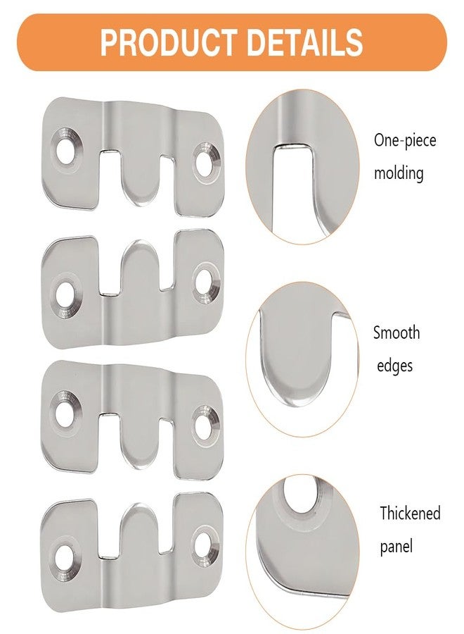 Serplex® 10 Sets Picture Hanging Hardwares, Stainless Steel Split Wall Mounted Interlocking Picture Hangers, Screw Fixed(NOT Included), Hanging Hardware for Certification, Wall Decor, Photo Frame - Image 3