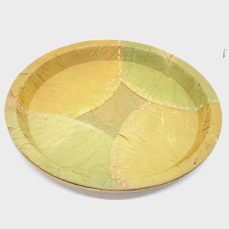 SENO Original Moduga Leaf Plate | Palash Meal Plate | Pattal Vistarakulu | Vistar |Dhakh Patti Plate| Patti Pattal | Natural Leaf Patri | 100% Recycle | Desi Patri | Size 12Inc (40 Plates) - Image 2