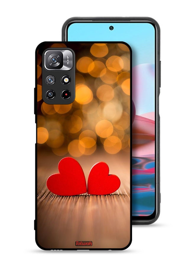 Tolwak Xiaomi Redmi Note 11S Protective Case Cover Two Beautiful Hearts - Image 1