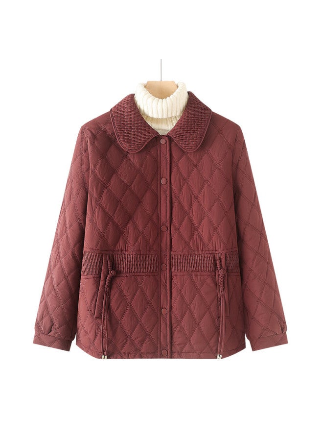 Hodo Middle-aged Mom Winter Thickened Cotton-padded Coat New Winter Fashion Elegant Middle-aged And Elderly Women's Quilted Cotton Jacket - Image 3