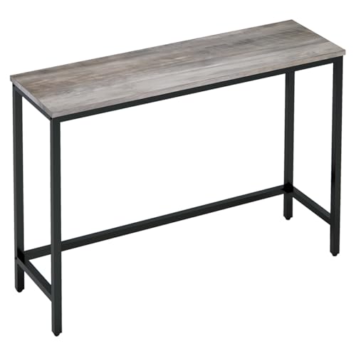 Timberer 394 Console Table Hallway Entrance Table Sofa Table Behind Couch for Living Room Entryway Easy Assembly Accent TableGrey - Image 1