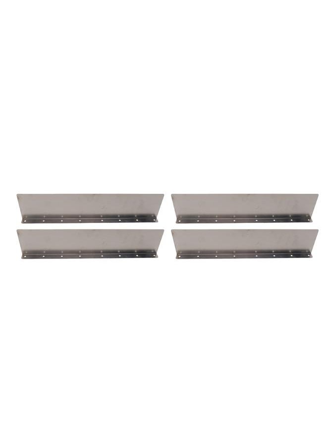 Thoraya - 4 Pack Rainwater Valley Gutter Aluminium Rainwater Diverter Splashing Guard with 32 Screws for Roof - Image 1