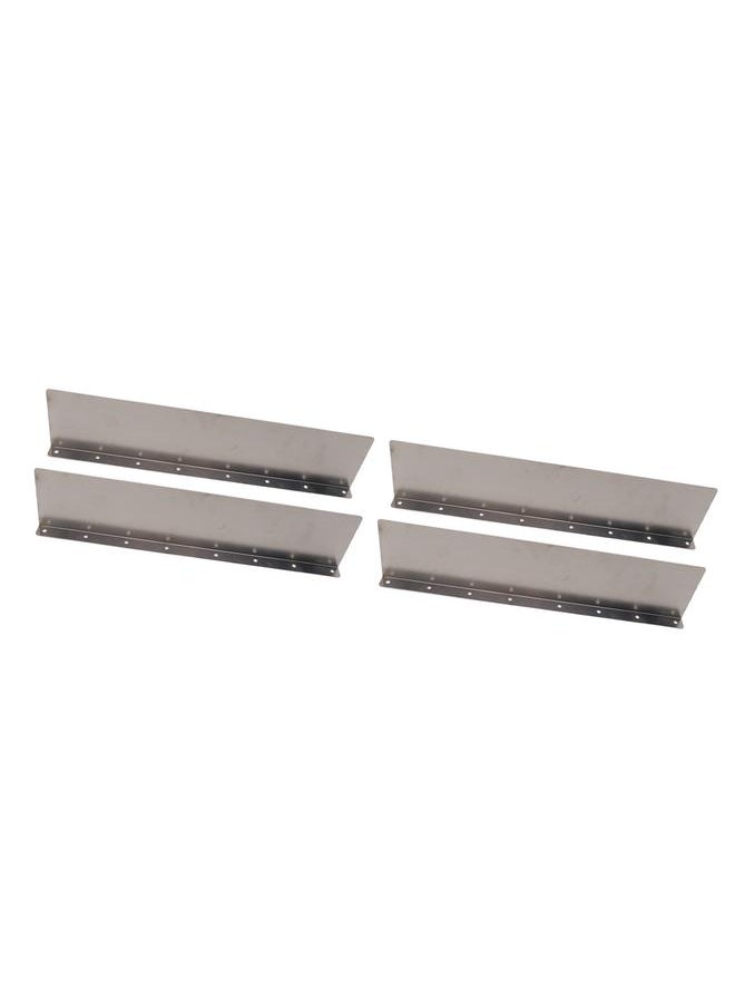 Thoraya - 4 Pack Rainwater Valley Gutter Aluminium Rainwater Diverter Splashing Guard with 32 Screws for Roof - Image 1