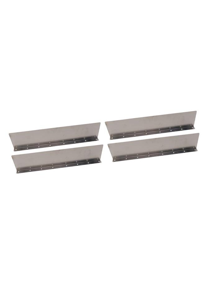 Thoraya - 4 Pack Rainwater Valley Gutter Aluminium Rainwater Diverter Splashing Guard with 32 Screws for Roof - Image 1