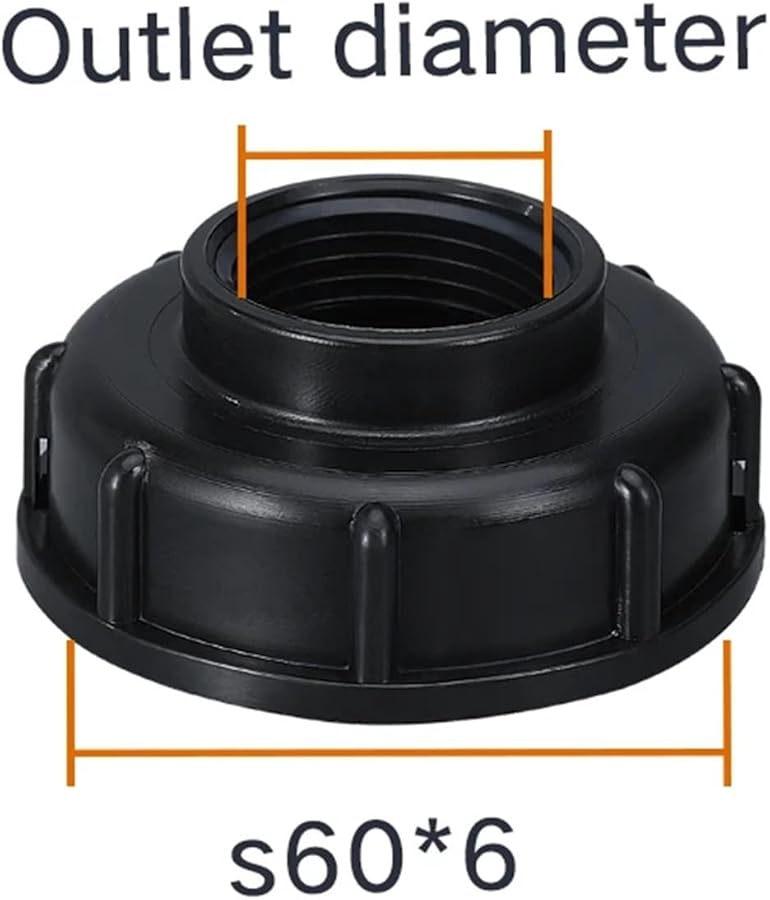 محول استبدال صمام خزان IBC من خيط S60X6 إلى موصل خرطوم حديقة 1 2 3 4 1 بوصة اللون 1 2 - Image 4