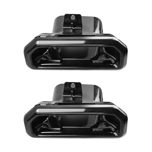Vanshly 1 PAIR 2253506 Exhaust Tips Bezels GLOSS Black Compatible with Chevy Silverado/GMC Sierra 1500(2019-2024),Exhaust Tailpipe Tip Replaces Left& Right 84434641 Exh Tail Pipe Port,84434642 Sleeve Assembly - Image 1