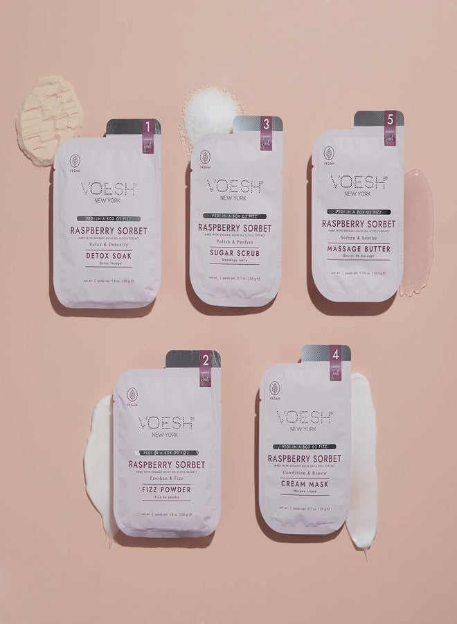 VOESH Pedi in a Box O2 Fizz, 2 Pack Raspberry Sorbet, Detoxifying Spa Pedicure, DIY Pedi, At-Home Pedi, Pedi in a Box, Spa Foot Treatment, Vegan Beauty, Foot Detox, Pedicure Prep - Image 2