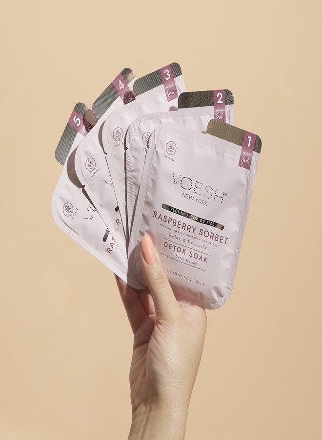 VOESH Pedi in a Box O2 Fizz, 2 Pack Raspberry Sorbet, Detoxifying Spa Pedicure, DIY Pedi, At-Home Pedi, Pedi in a Box, Spa Foot Treatment, Vegan Beauty, Foot Detox, Pedicure Prep - Image 3