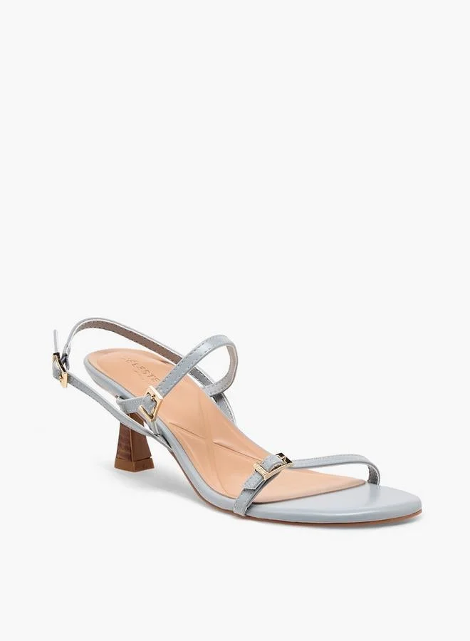 Celeste BLUE Women Flared Heel Sandals for Women | Best Price UAE