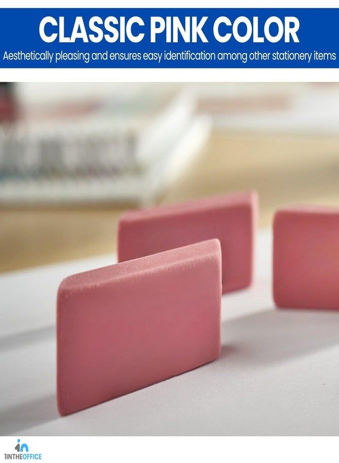 1InTheOffice Pink Erasers, Erasers for Kids, Bevel, Large Size, 6 Pack - Image 4