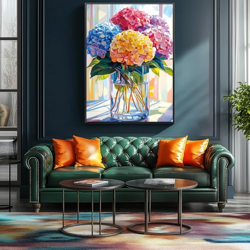 Blueforest 500 Piece Puzzles for Adults Colorful Hydrangeas Puzzle for Adults Hard Challenge Art Jigsaw Puzzles for Gifts Halloween Birthday Party Family 23 15 inchches inch Dust Free - Image 5