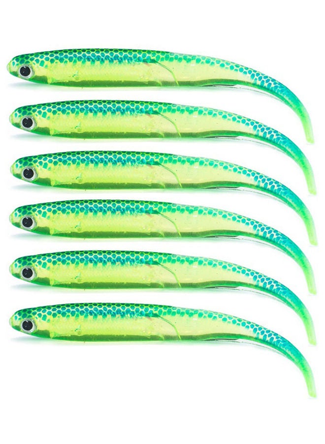 Generic 6Pcs/Set Multicolor 10cm Soft Lure Fish Jig Head Fishing Bait Tackle Tools 20 x 10 x 20cm  - Image 1