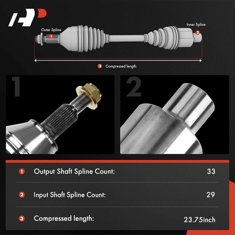 A-Premium Front CV Axle Shaft Assembly for Dodge Ram 1500 - Image 2